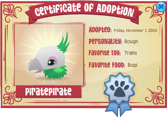 hatched from an egg...bless it...