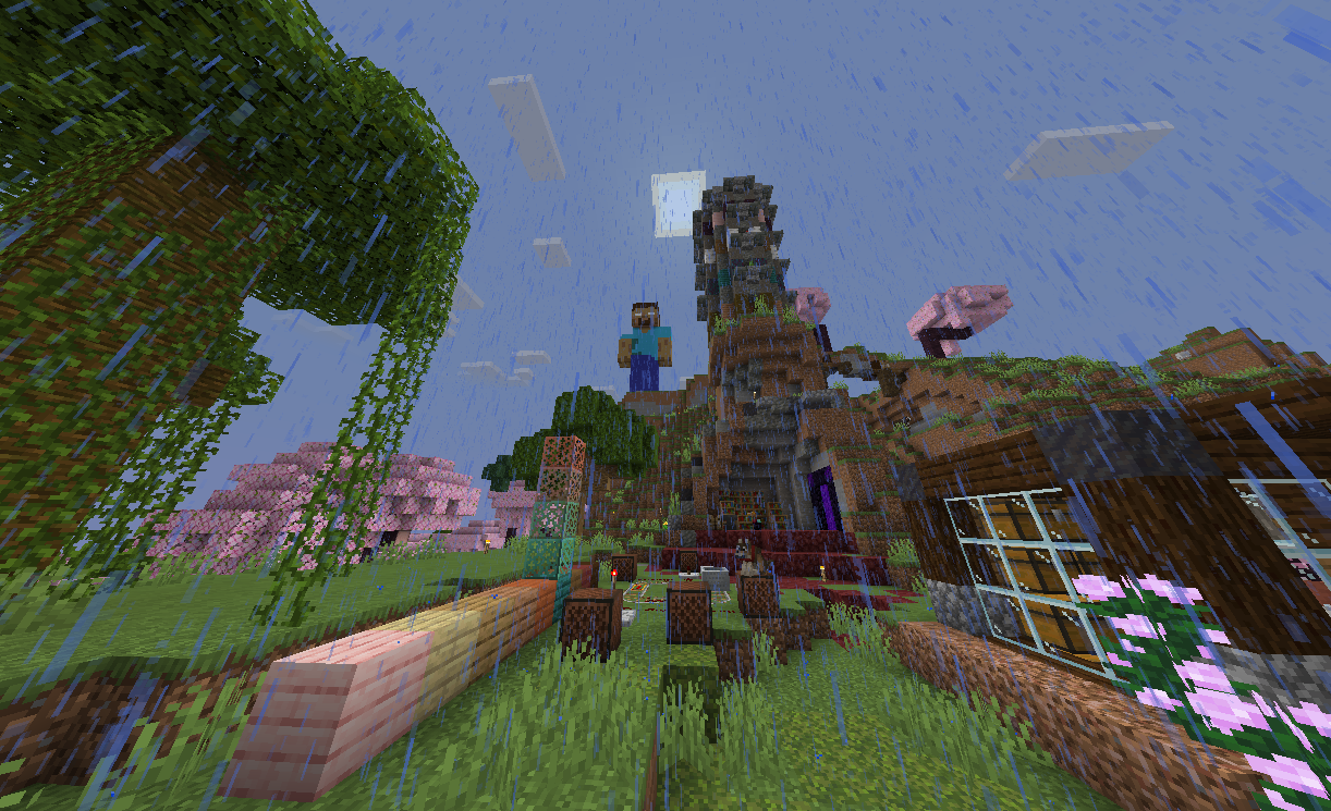 herobrine (fully furnished) + DANGEROUS tower